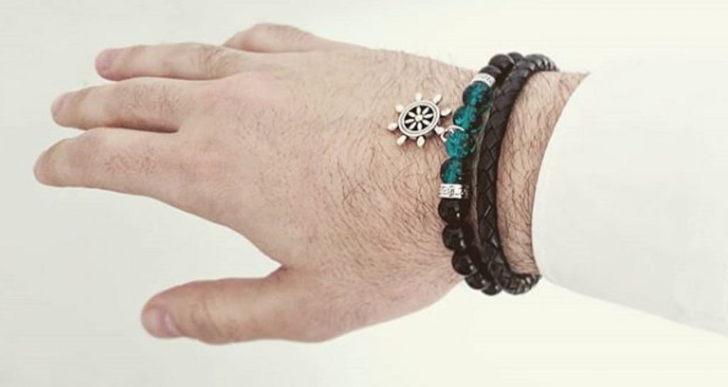 Pulsera timón de hombre